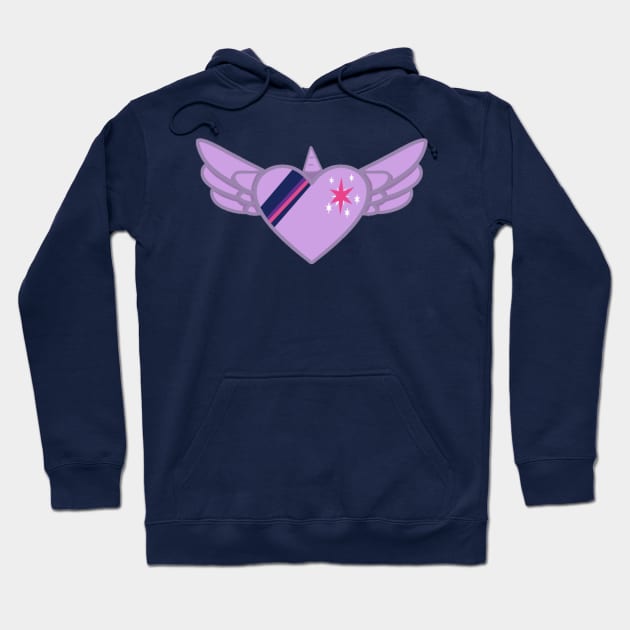 Twilight Sparkle Heart Hoodie by Jade Wolf Art